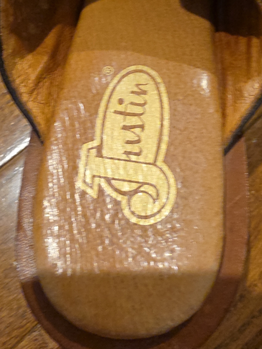 Vintage 90s Justin Leather Chunky Platform Clogs / Mule - Picture 6 of 8